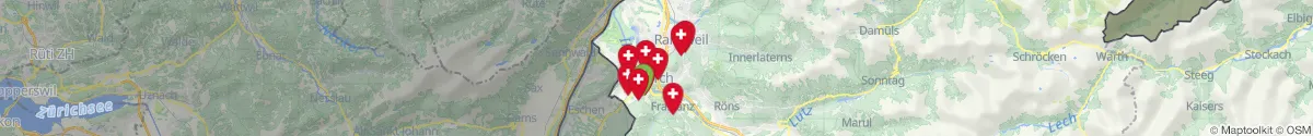 Map view for Pharmacies emergency services nearby Feldkirch (Feldkirch, Vorarlberg)